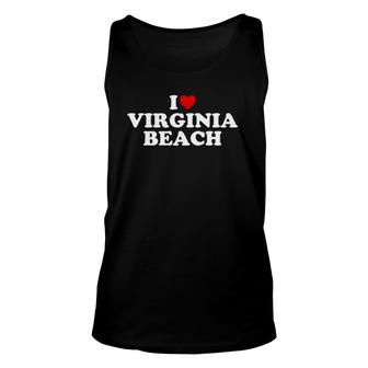 I Love Virginia Beach - Heart Pullover Unisex Tank Top | Mazezy