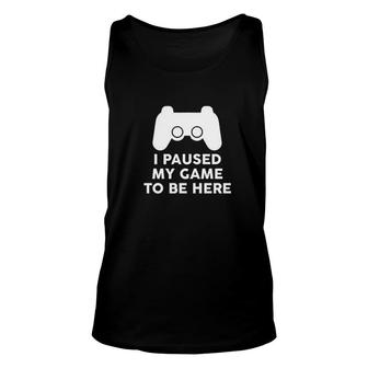 I Paused My Game To Be Here Ps Controller Gamer V2 Unisex Tank Top - Thegiftio UK