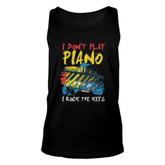 I Rock The Keys Piano Grand Piano Sheet Music Pianists Unisex Tank Top | Mazezy