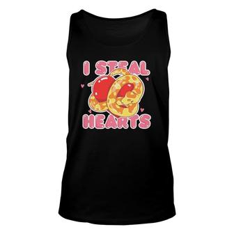 I Steal Hearts Ball Python Snake Unisex Tank Top | Mazezy