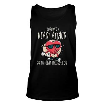 I Survived A Heart Attack Vintage Heart Attack Survivor Unisex Tank Top | Mazezy