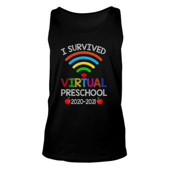 I Survived Virtual Preschool End Of Year Distance Learning Unisex Tank Top | Mazezy