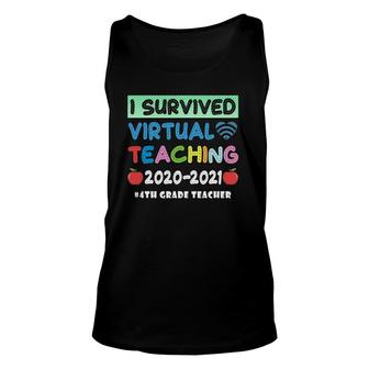 I Survived Virtual Teaching End Of Year Teacher Remote Unisex Tank Top | Mazezy