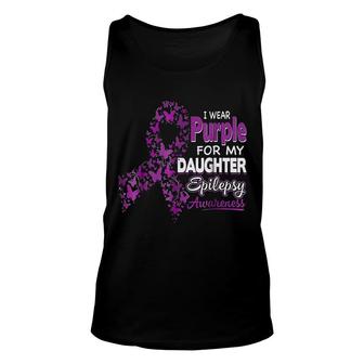 I Wear Purple For My Daughter Unisex Tank Top | Mazezy