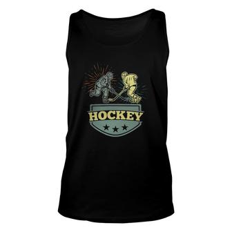 Ice Hockey Player 243 Hockey Lover Unisex Tank Top | Mazezy