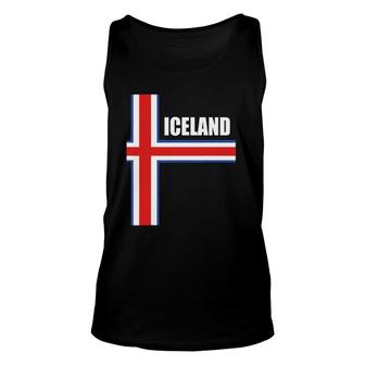 Iceland Soccer Jersey Style Flag Fan Icelandic Team National Tank Top | Mazezy