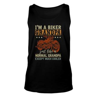 I'm A Biker Grandpa Retired Papa Retirement Men Biker Unisex Tank Top | Mazezy