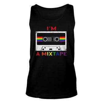 Im A Mixtape Gay Pride Rainbow Flag Lgbtq Retro Lgbt Gift Unisex Tank Top | Mazezy CA