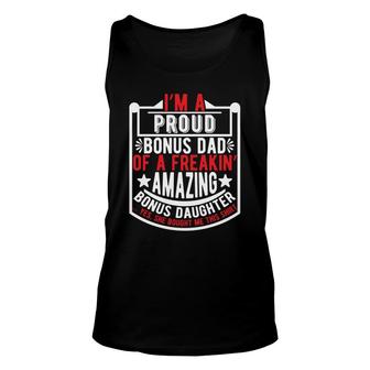 Im A Proud Dad Of A Freaking Awesome Daughter Insignia Unisex Tank Top - Thegiftio