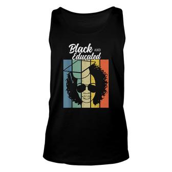 I'm Black And Educated Black Afro Graduate Unisex Tank Top | Mazezy