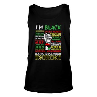I'm Black Every Month Power Fist Cool African American Tank Top | Mazezy UK