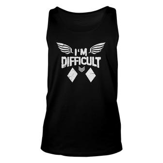 I'm Difficult Double Diamonds Snowboarding Gift Unisex Tank Top | Mazezy