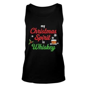 I'm Full Of Christmas Spirit Bourbon Whiskey Xmas Drinker Unisex Tank Top | Mazezy