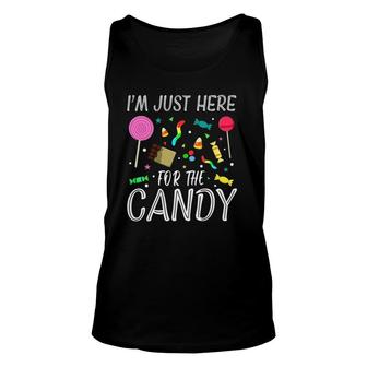 I'm Just Here For The Candy Funny Trick Or Treat Halloween Unisex Tank Top | Mazezy
