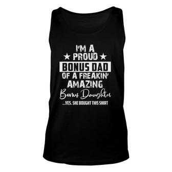 Mens I'm A Proud Bonus Dad For Every Father From Daughter Tank Top | Mazezy