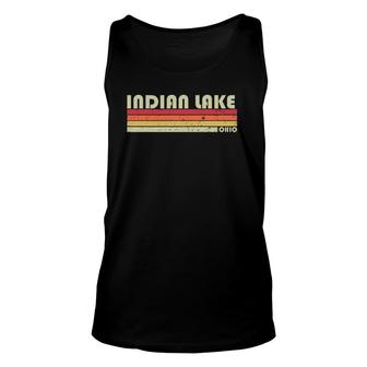 Indian Lake Ohio Funny Fishing Camping Summer Gift Unisex Tank Top | Mazezy UK