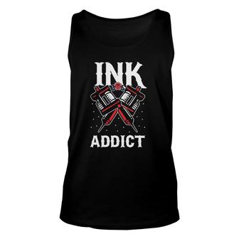 Ink Addict Tattooed Art Inked Tattoo Lover Unisex Tank Top | Mazezy UK