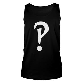 Interrobang Punctuation Question Mark Gift Unisex Tank Top | Mazezy