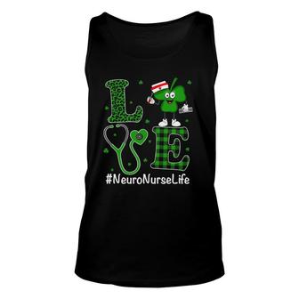 Irish Nurse St Patricks Day Love Neuro Nurse Life Unisex Tank Top | Mazezy