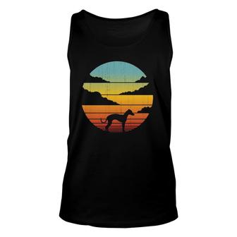 Italian Greyhound Retro Vintage 60S 70S Sunset Dog Lovers Unisex Tank Top | Mazezy