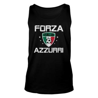 Italy Forza Azzurri Soccer Jersey Italia Flag Football 2021 Ver2 Tank Top | Mazezy
