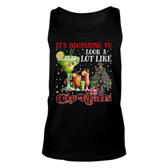 It's Beginning To Look A Lot Like Cocktails Unisex Tank Top | Mazezy