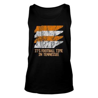 It's Football Time Tennessee Vintage Retro State Orange White Tank Top | Mazezy