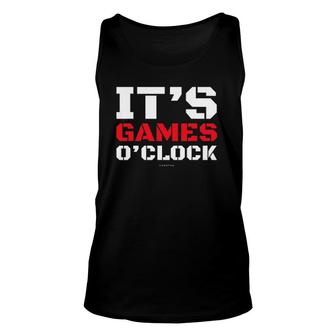 It's Games O'clock Funny Video Game Gift Unisex Tank Top | Mazezy