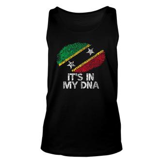 It's In My Dna Saint Kitts And Nevis Flag Fingerprint Unisex Tank Top | Mazezy