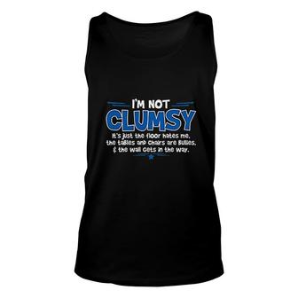 Its Just The Floor Hates Me Unisex Tank Top | Mazezy