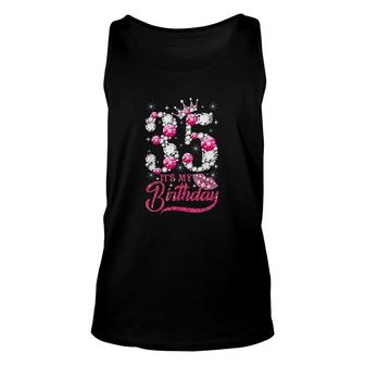 Its My 35th Birthday Queen 35 Years Old Shoes Crown Diamond Unisex Tank Top - Seseable