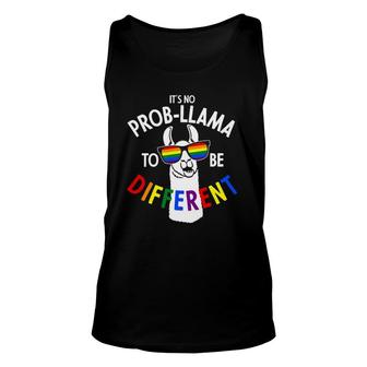 It's No Prob-Llama To Be Different Gay Pride Lgbt Unisex Tank Top | Mazezy DE