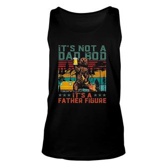 Its Not A Dad Bod Its A Father Figure Vintage Bear Drinking Beer Fathers Day Unisex Tank Top - Thegiftio UK
