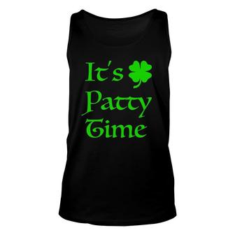 It's Patty Time St Saint Patricks Paddys Patty Day Pun Tank Top | Mazezy