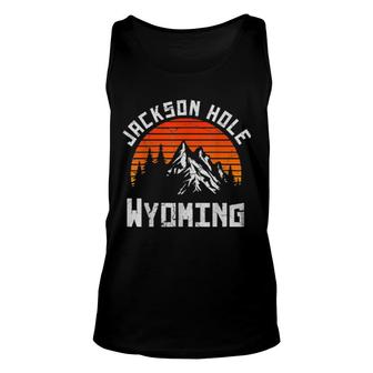 Jackson Hole Wyoming Mountain Hiking Vintage Outdoors Retro Tank Top | Mazezy