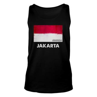 Jakarta Indonesia Flag Jakarta Unisex Tank Top | Mazezy