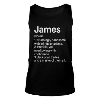 James Definition Personalized Name Funny Birthday Unisex Tank Top - Seseable