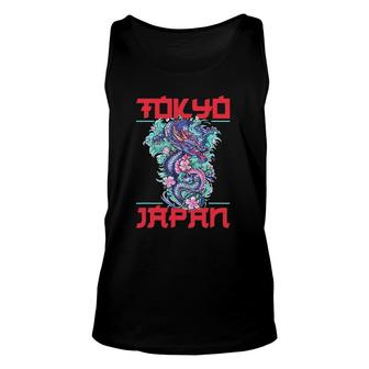 Japanese Gifts Tokyo Dragon Asian Retro 80S Style Japan Unisex Tank Top | Mazezy