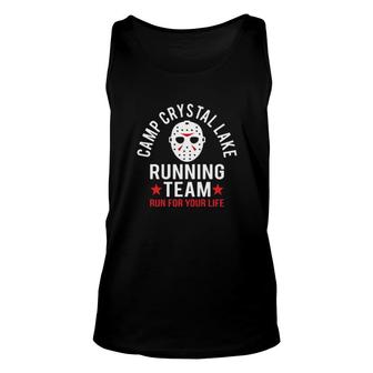 Jason Voorhees Camp Crystal Lake Running Team Run For Your Life Ladies Tank Top | Mazezy