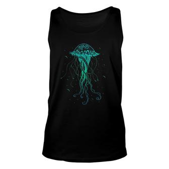 Jellyfish Sea Animal Psychedelic Art Marine Decoration Unisex Tank Top | Mazezy