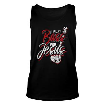 Jesus Bassist Christian Bass Player Bass Guitar Unisex Tank Top | Mazezy