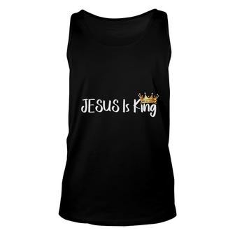 Jesus Is King Religious Christian Unisex Tank Top | Mazezy