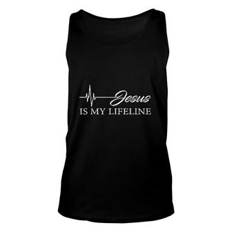 Jesus Is My Lifeline Unisex Tank Top | Mazezy
