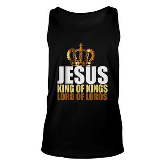 Jesus King Of Kings Lord Of Lords Christian Unisex Tank Top | Mazezy