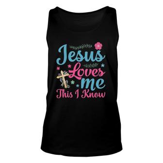 Jesus Loves Me This I Know Easter Day Quotes Unisex Tank Top | Mazezy AU