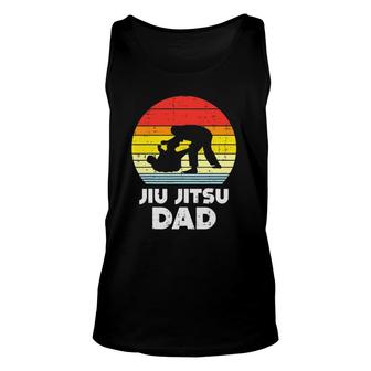 Jiu Jitsu Dad Sunset Retro Brazilian Martial Arts Men Gift Unisex Tank Top | Mazezy