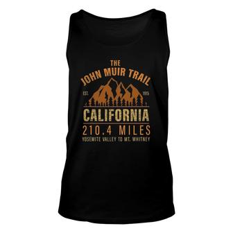 John Muir Trail California Backpacking Trail Hiking Unisex Tank Top | Mazezy