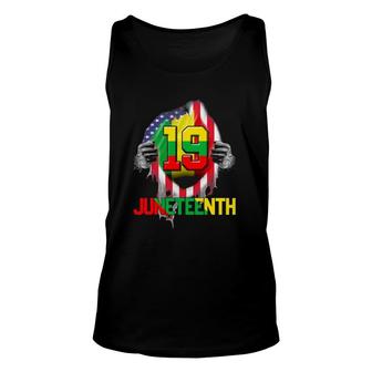 Juneteenth Ancestors Black African Flag American June 19 Flag Tank Top | Mazezy