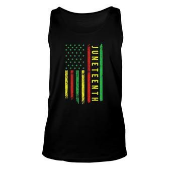 Juneteenth In A Flag For Black History African American Flag Tank Top | Mazezy