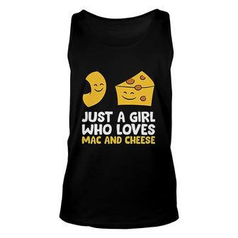 Just A Girl Who Loves Mac And Cheese Love Macaroni Cheese Yellow Unisex Tank Top - Thegiftio